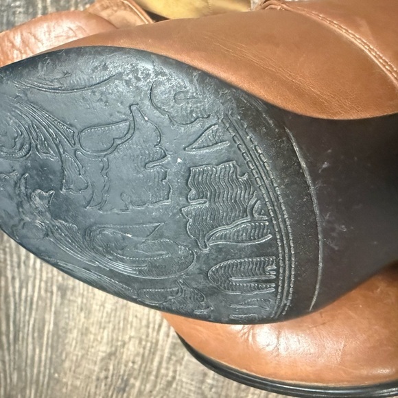 Django and Juliette GUCsize 7.5 (38) ribbon lace up Tan Ankle Boots luxury brand - Picture 10 of 16